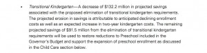 Gov. Brown's changes to TK in his May Revision budget.  (Source:  Calif. Dept. of Finance). Click to enlarge.